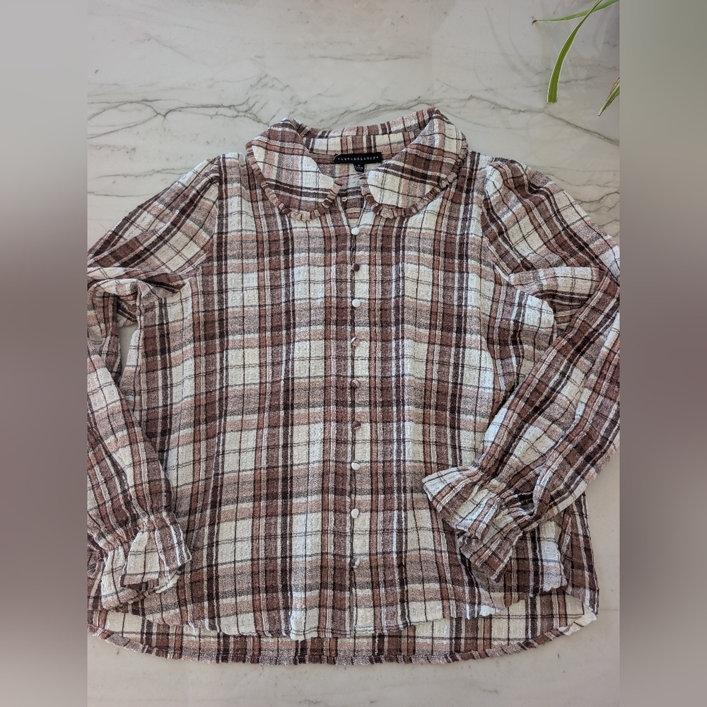 Plaid Button-Up Shirt